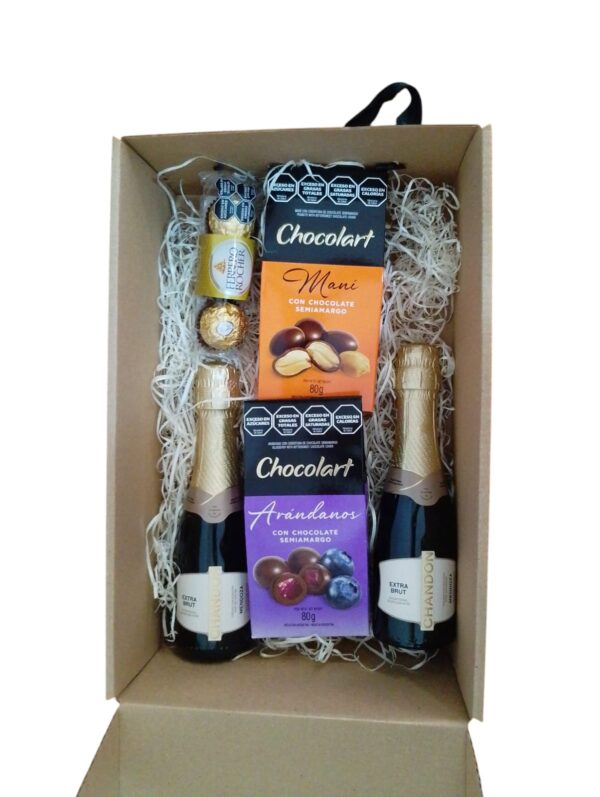 Combo Box Gourmet  Chandon 187 Chocolates - Imagen 2